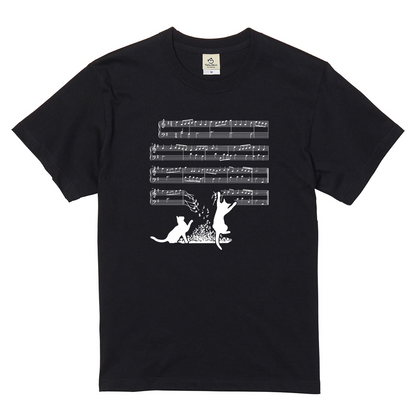猫音符 Tシャツ | 音楽好きに人気