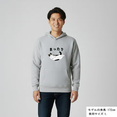 猫 パーカーハチワレ猫  かわいい 猫イラスト可愛い ハチワレ猫  まったり