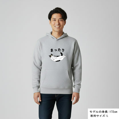 猫 パーカーハチワレ猫  かわいい 猫イラスト可愛い ハチワレ猫  まったり