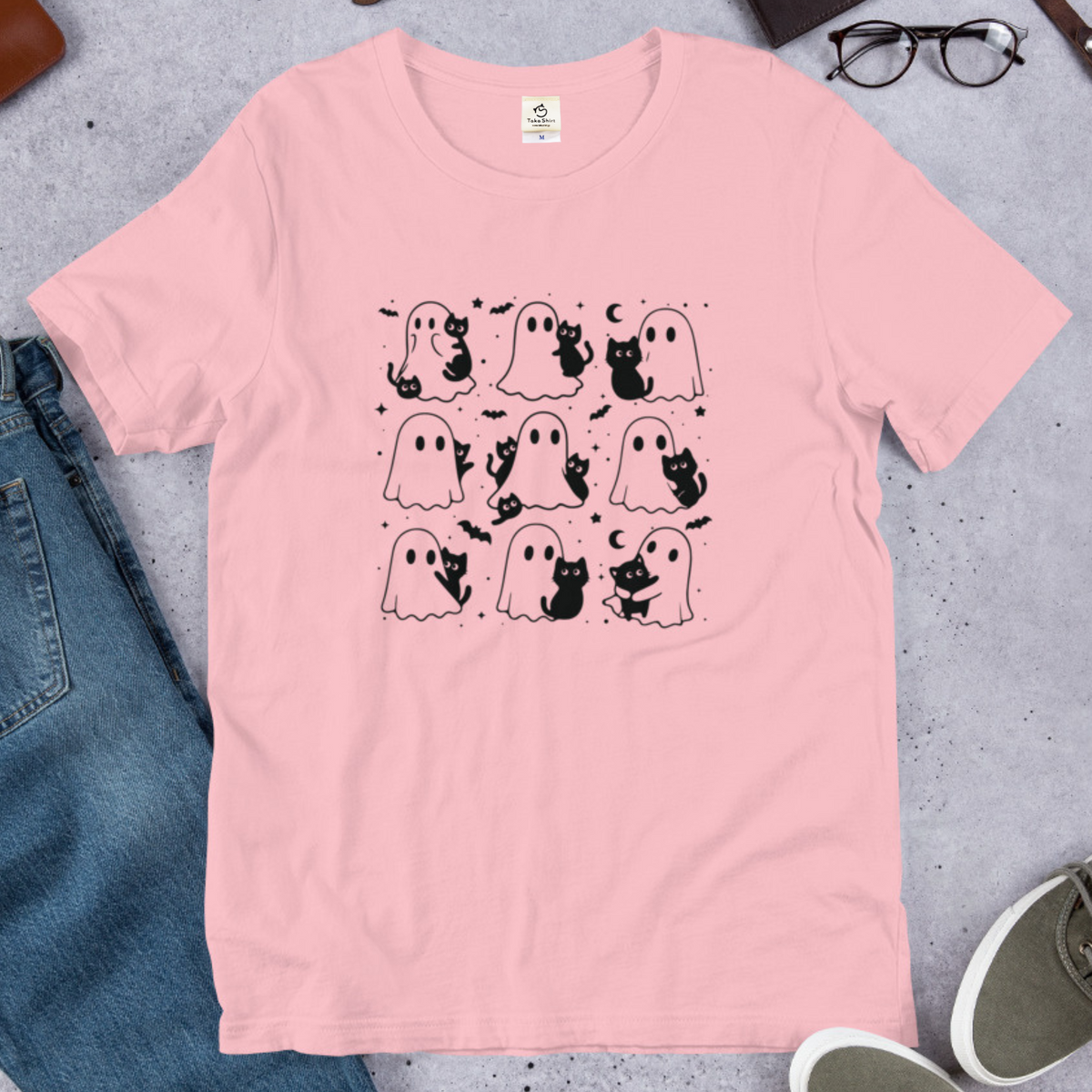 猫tシャツ ねこ 猫イラスト おもしろ tシャツ かわいい ハロウィン｜アダルト&キッズサイズ.