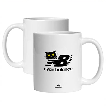 マグカップ 猫イラスト 猫  Nyan Balance｜猫好きにおすすめの面白い猫グッズ プレゼントにも最適