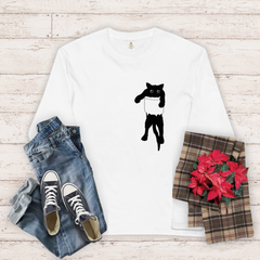 猫 ロン t 猫 長袖 t シャツ ねこ 猫イラスト 可愛い猫.