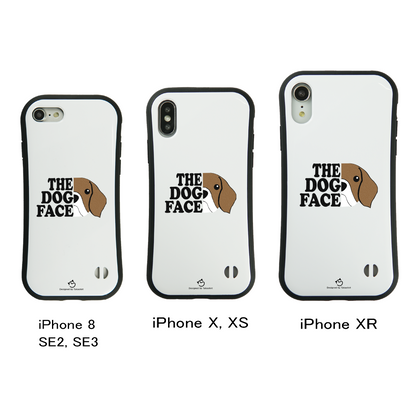 ケース いぬ 犬 イラスト  THE DOG FACE スマホ ケース iPhone8, SE2, SE3 ~ ケース iPhone16シリーズ