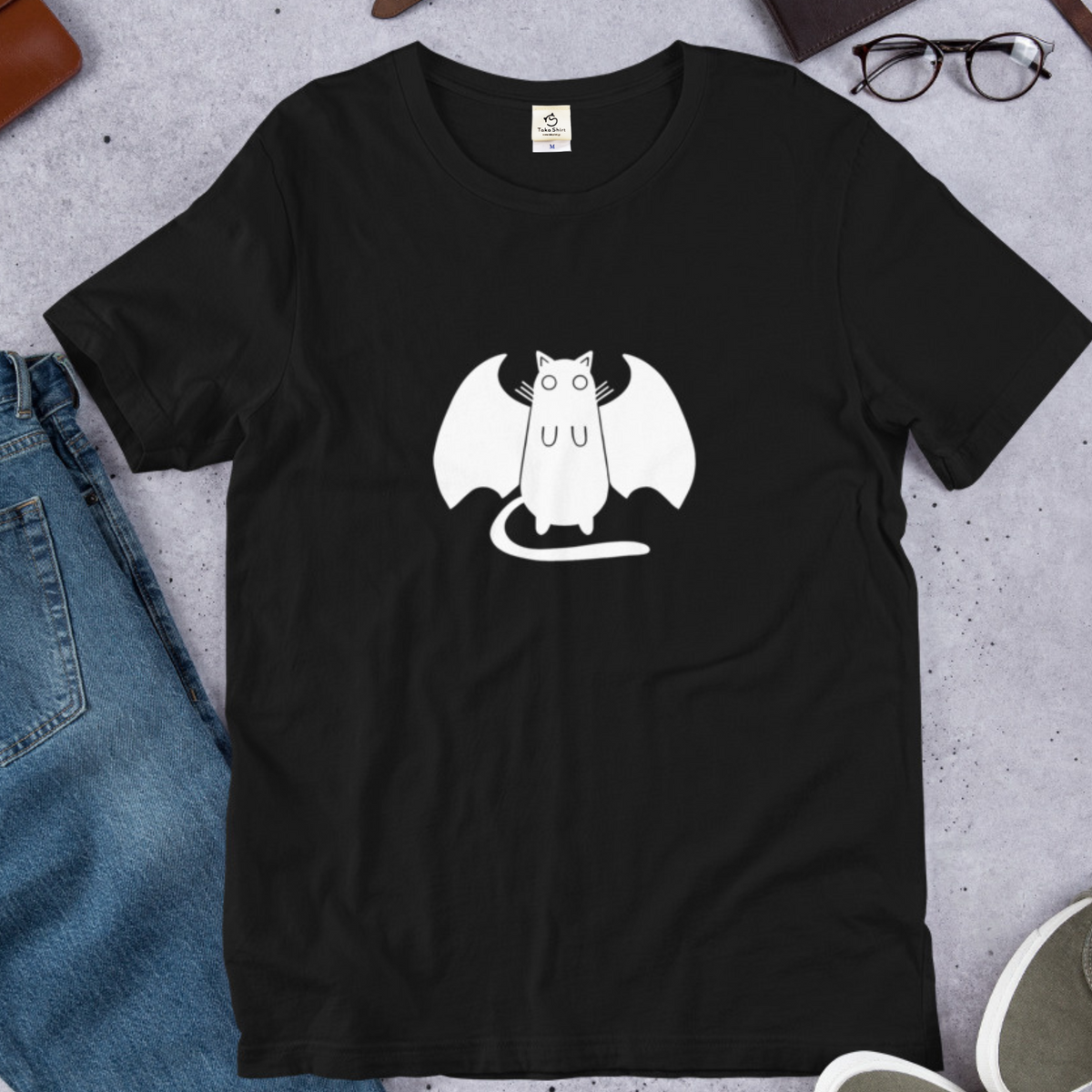 猫tシャツ ねこ 猫イラスト おもしろ tシャツ かわいい ハロウィン｜アダルト&キッズサイズ.