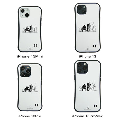 ケース ねこ 猫イラスト猫ジャズバンドー スマホ ケース iPhone8, SE2, SE3 ~ ケースiPhone17シリーズ