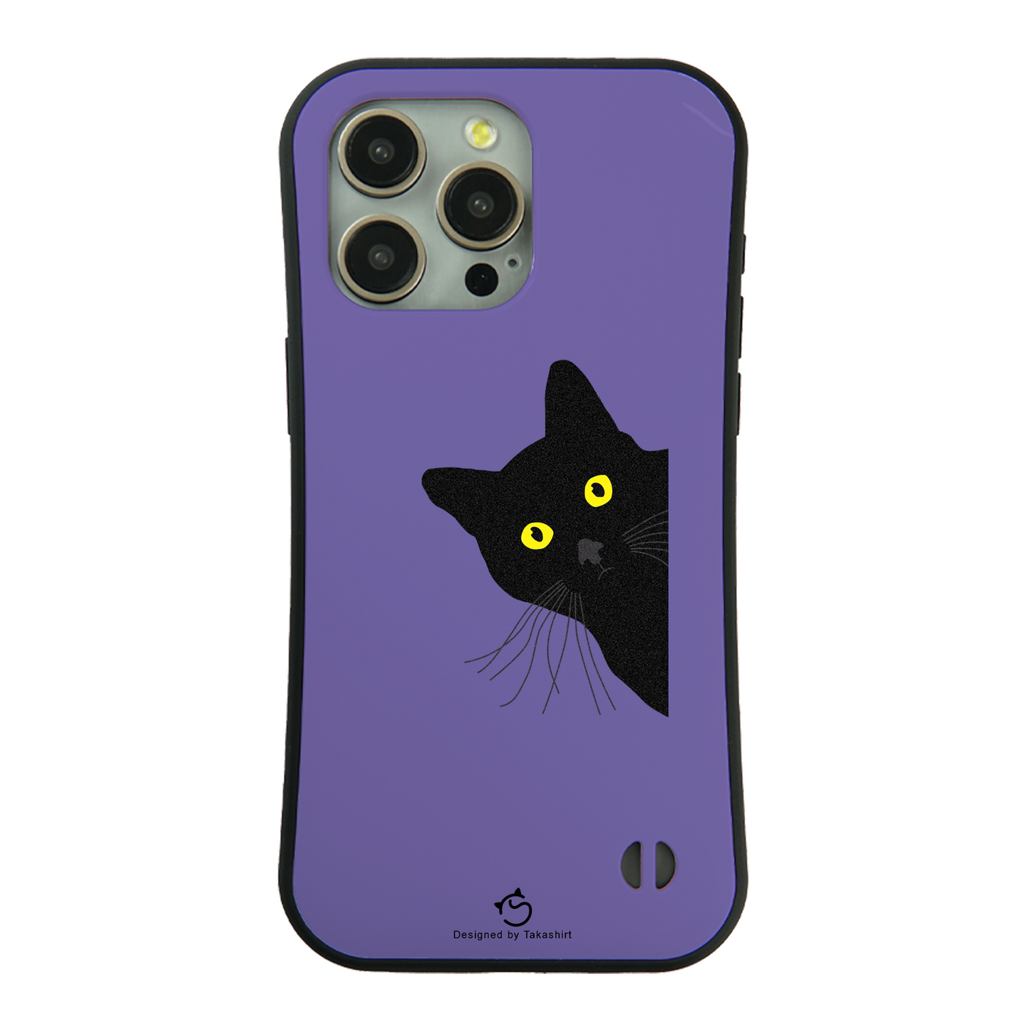 ケース ねこ 猫イラスト覗き見する猫   スマホ ケース iPhone8, SE2, SE3 ~ ケース iPhone16シリーズ