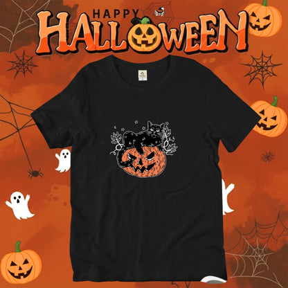 猫tシャツ ねこ 猫イラスト おもしろ tシャツ かわいい ハロウィン1｜アダルト&キッズサイズ