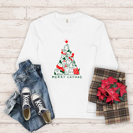 【クリスマス限定商品】猫 ロン t 猫 長袖 t シャツ ねこ 猫イラスト 猫クリスマス.