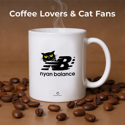 マグカップ 猫イラスト 猫  Nyan Balance｜猫好きにおすすめの面白い猫グッズ プレゼントにも最適