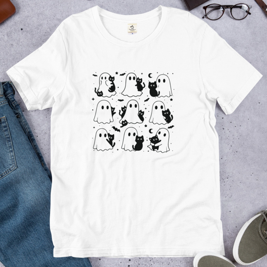 猫tシャツ ねこ 猫イラスト おもしろ tシャツ かわいい ハロウィン｜アダルト&キッズサイズ.