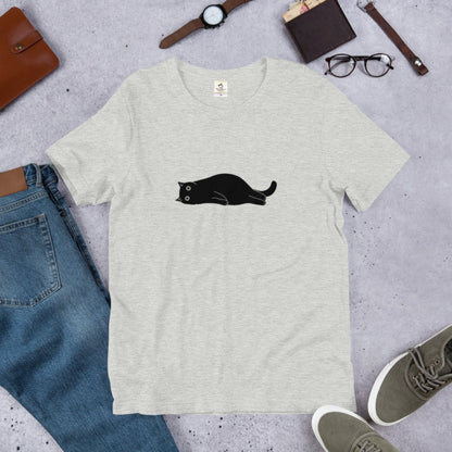 猫tシャツ ねこ 猫イラスト 可愛い　黒猫｜アダルト&キッズサイズ.