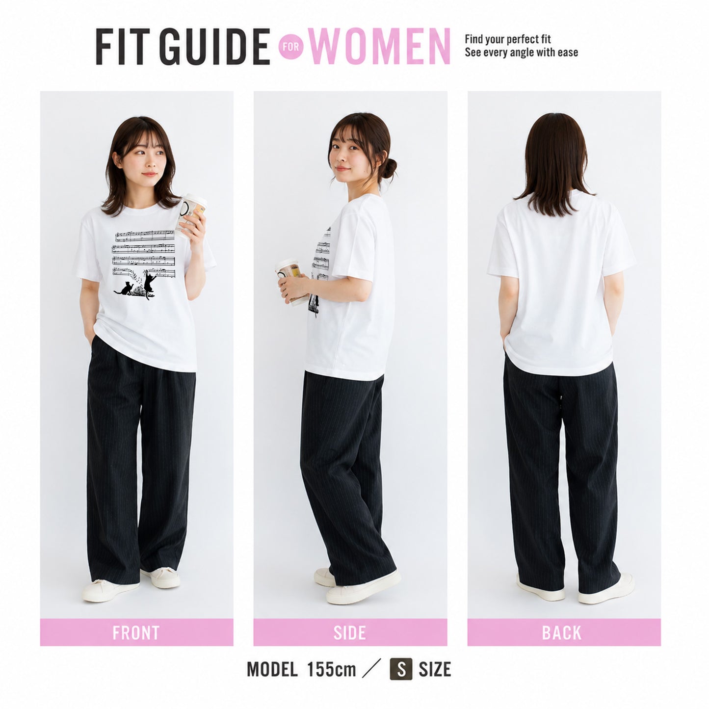 猫音符 Tシャツ | 音楽好きに人気