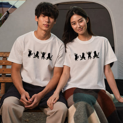 筋トレ黒猫 Tシャツ ｜ 猫好き・ジム好き・トレーニング好きに人気