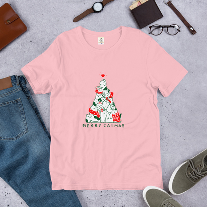 【クリスマス限定商品】猫tシャツ ねこ 猫イラスト 猫クリスマス.