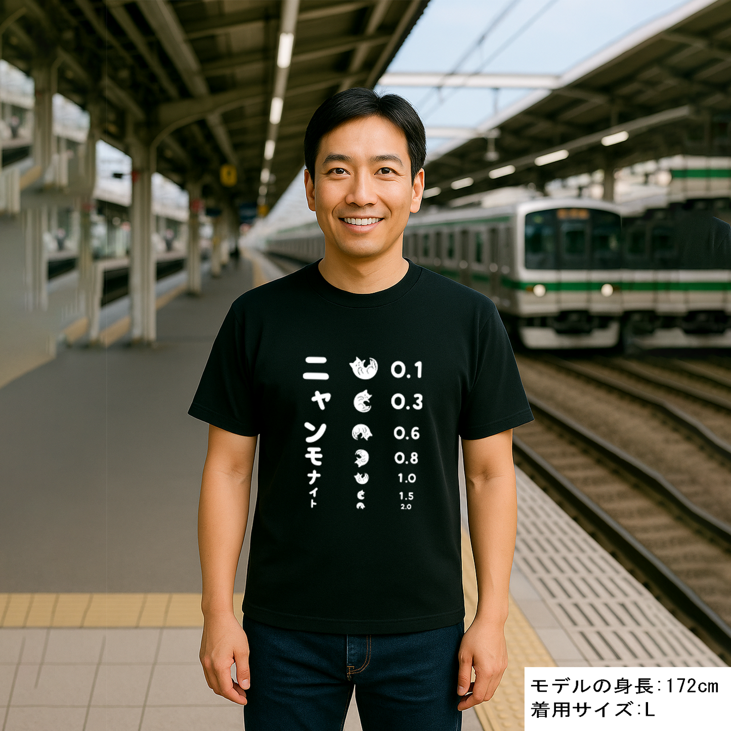 猫tシャツ ドライTシャツ シルキータッチTシャツ ねこ 猫イラスト おもしろ tシャツ ニャンモナイト