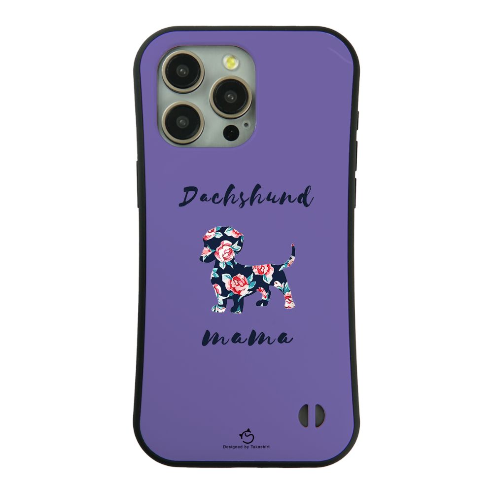ケース いぬ 犬 イラスト  ダックス フンド ママ  Dachshund mama スマホ ケース iPhone8, SE2, SE3 ~ ケース iPhone16セリア