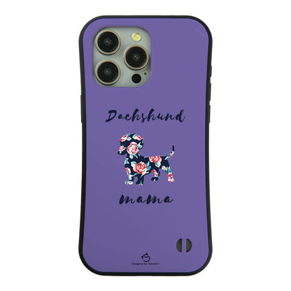 ケース いぬ 犬 イラスト  ダックス フンド ママ  Dachshund mama スマホ ケース iPhone8, SE2, SE3 ~ ケース iPhone16セリア