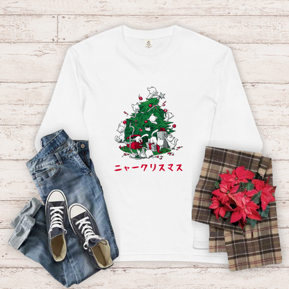 【クリスマス限定商品】猫 ロン t 猫 長袖 t シャツ ねこ 猫イラストニャークリスマス.