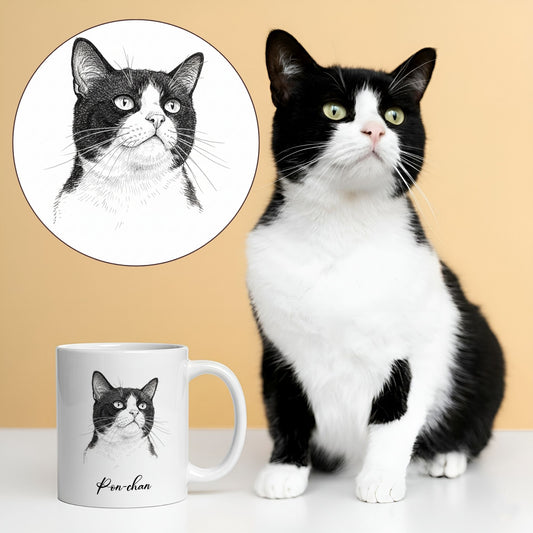 名入れマグカップ ペット写真 | 犬猫アート変換 オリジナルギフト | Takashirt