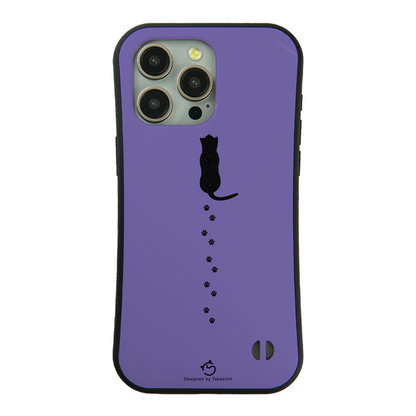 ケース ねこ 猫イラスト猫の足跡  スマホ ケース iPhone8, SE2, SE3 ~ ケース iPhone16シリーズ