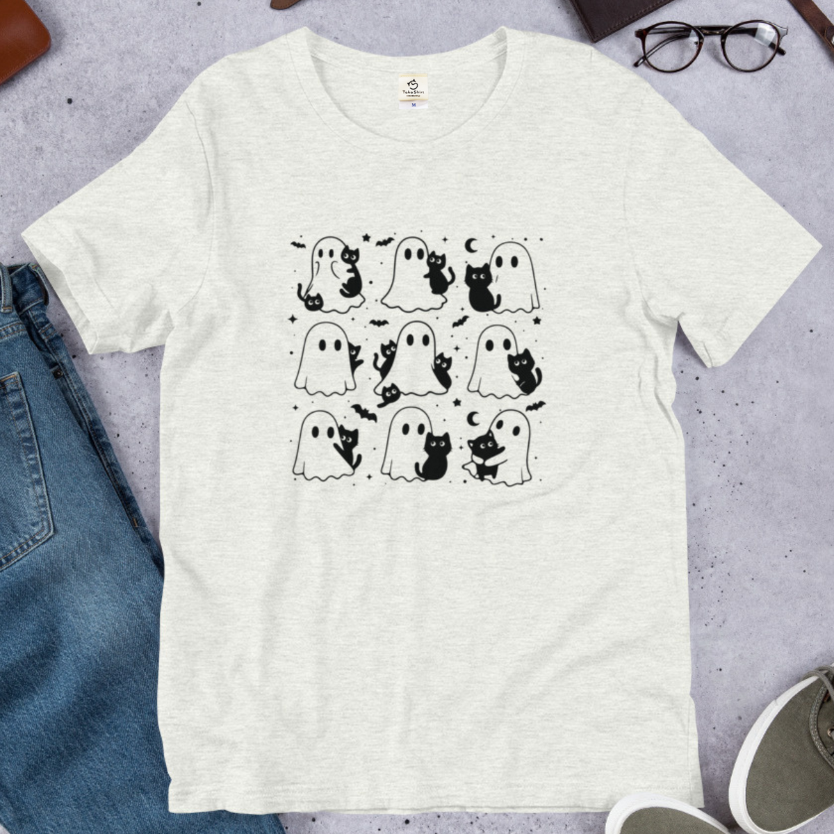 猫tシャツ ねこ 猫イラスト おもしろ tシャツ かわいい ハロウィン｜アダルト&キッズサイズ.