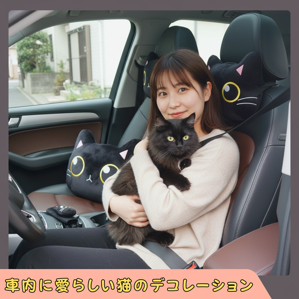 車内に愛らしい猫のデコレーション (割引クーポン対象外)