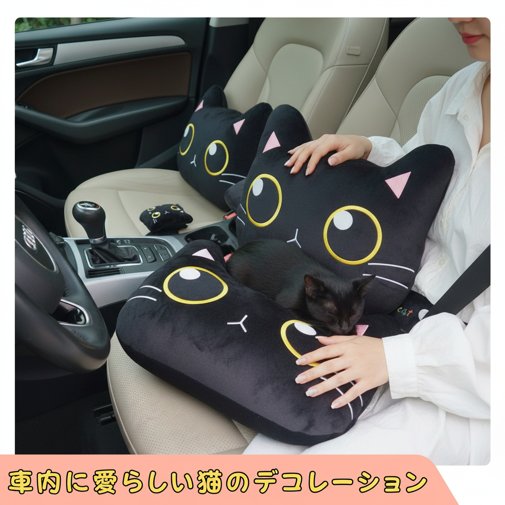 車内に愛らしい猫のデコレーション (割引クーポン対象外)