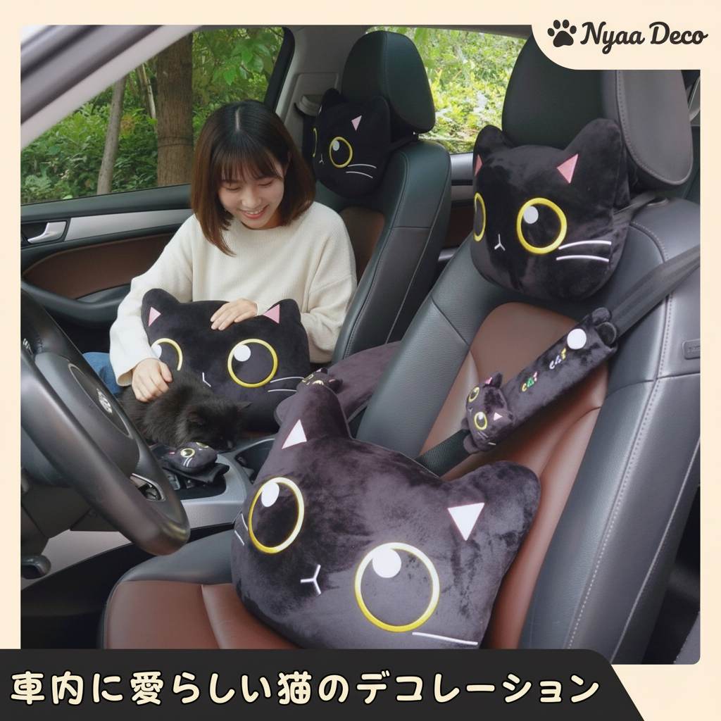 車内に愛らしい猫のデコレーション (割引クーポン対象外)