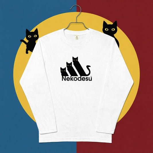 猫 ロン t 猫 長袖 t シャツ ねこ 猫イラスト Nekodesu