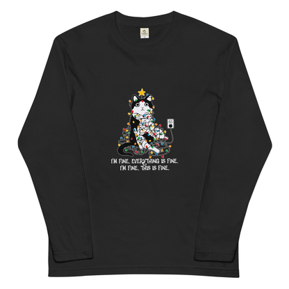 【クリスマス限定商品】猫 ロン t 猫 長袖 t シャツ ねこ 猫イラスト 猫クリスマス.