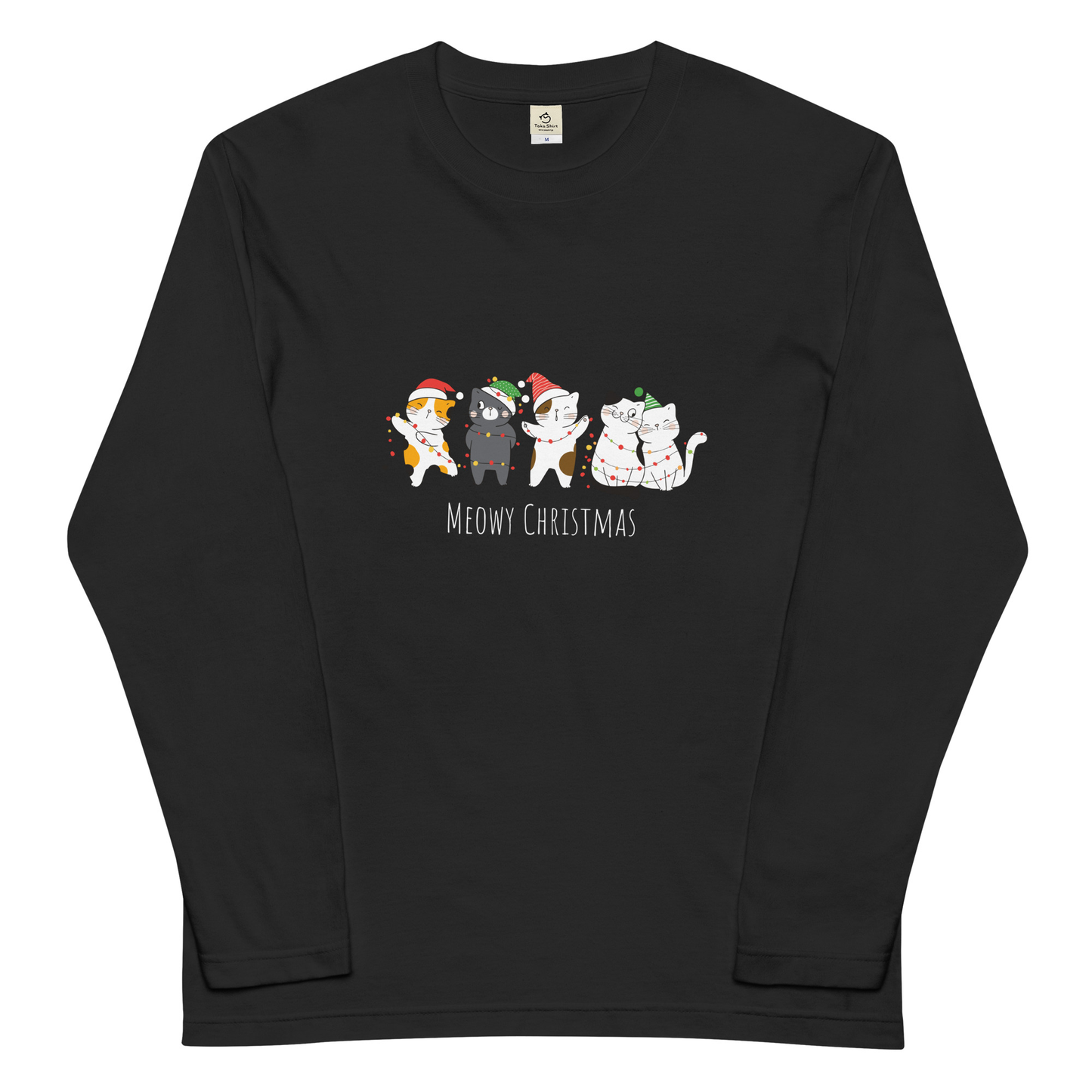 【クリスマス限定商品】猫 ロン t 猫 長袖 t シャツ ねこ 猫イラスト 猫クリスマス.