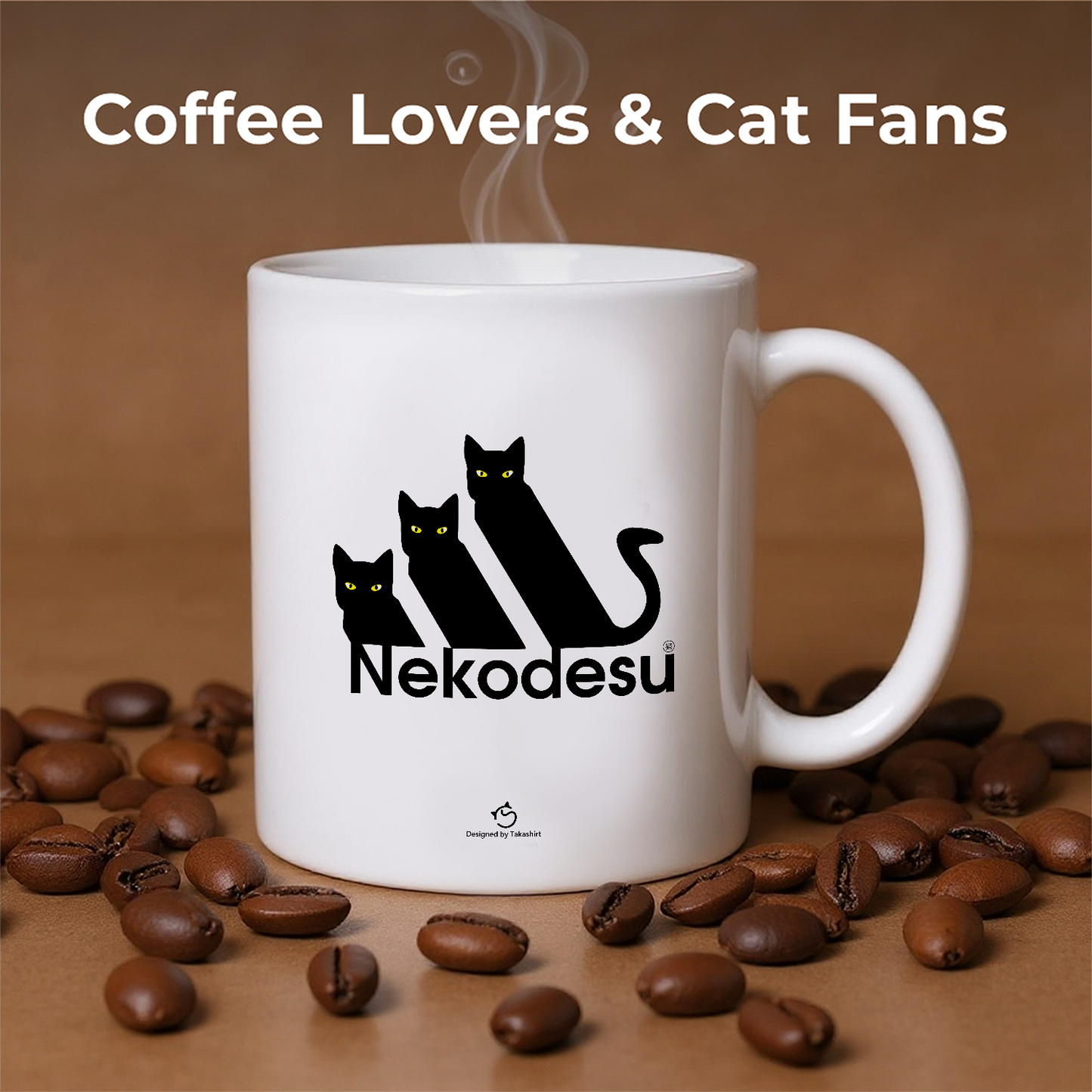 マグカップ 猫イラストNekodesu｜猫好きにおすすめの面白い猫グッズ プレゼントにも最適