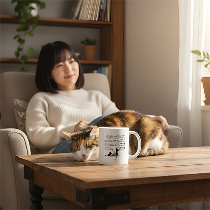 マグカップ 猫イラスト 猫音符 ｜猫好きにおすすめの面白い猫グッズ プレゼントにも最適