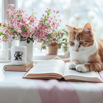 マグカップ 猫イラストロック猫ギター｜猫好きにおすすめの面白い猫グッズ プレゼントにも最適