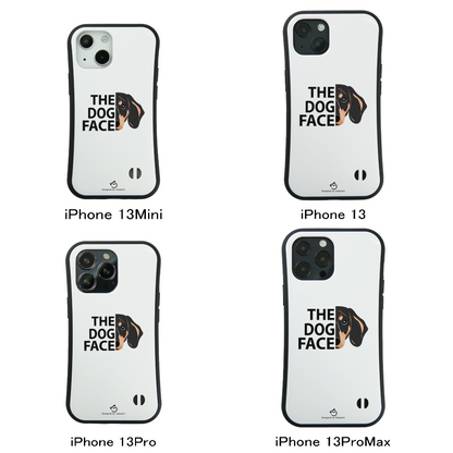ケース いぬ 犬 イラスト  ダックス フンド THE DOG FACE スマホ ケース iPhone8, SE2, SE3 ~ ケース iPhone16シリーズ