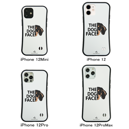 ケース いぬ 犬 イラスト  ダックス フンド THE DOG FACE スマホ ケース iPhone8, SE2, SE3 ~ ケース iPhone16シリーズ
