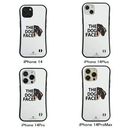 ケース いぬ 犬 イラスト  ダックス フンド THE DOG FACE スマホ ケース iPhone8, SE2, SE3 ~ ケース iPhone16シリーズ