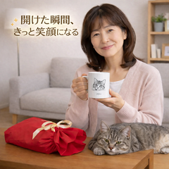 【プレゼントにおすすめ】写真・名入れマグカップ ペット写真 | 犬猫アート変換 オリジナルギフト | Takashirt