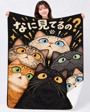 Curious Cats Looking Up 「なに見てるの？」と見上げる猫たち | ブランケット