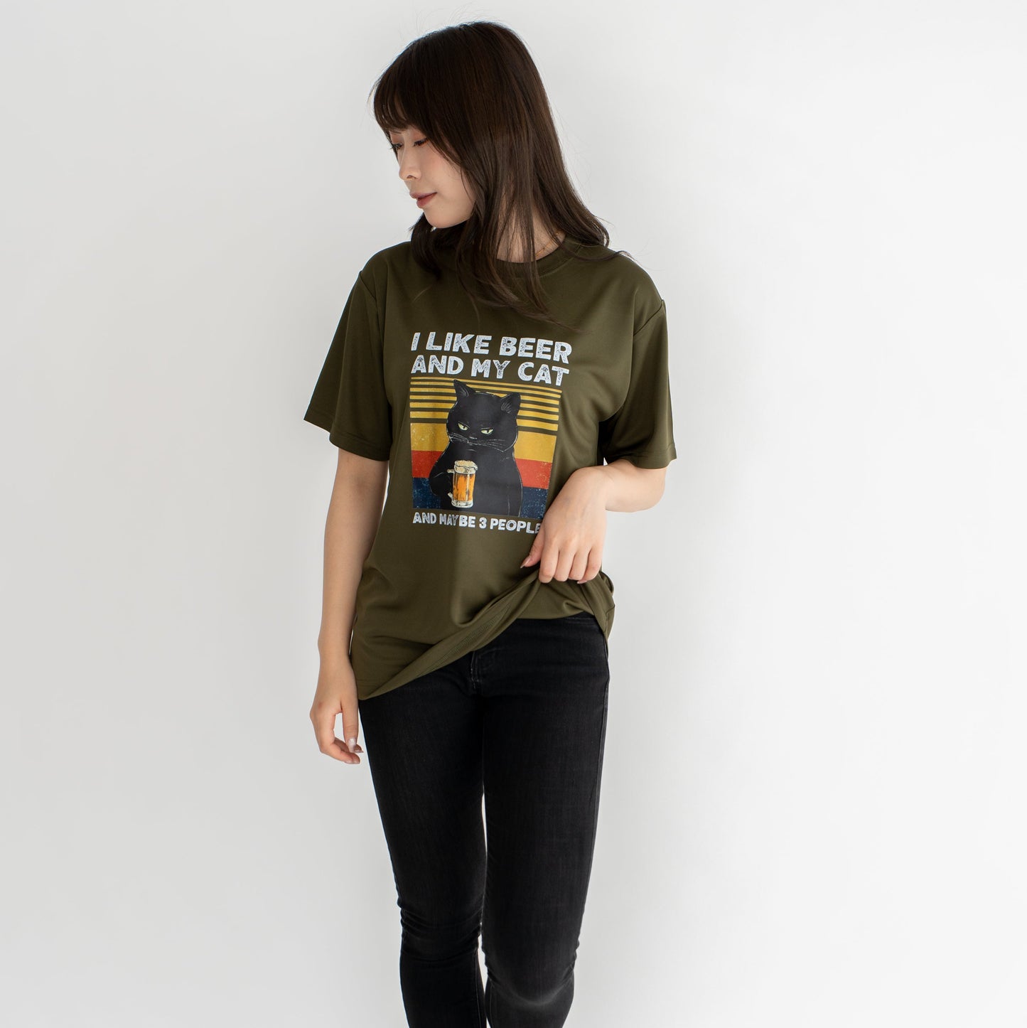 I LIKE BEER AND MY CAT｜猫／犬が選べるTシャツ