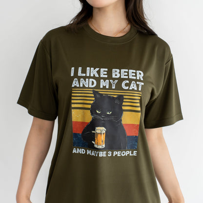 I LIKE BEER AND MY CAT｜猫／犬が選べるTシャツ