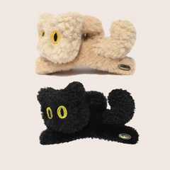 猫ヘアクリップ クリスマス猫爪とぎクリップ 猫 べっ甲 女の子 (割引クーポン対象外).