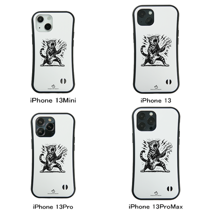 ケース ねこ 猫イラストロック猫ギター スマホ ケース iPhone8, SE2, SE3 ~ ケースiPhone17シリーズ