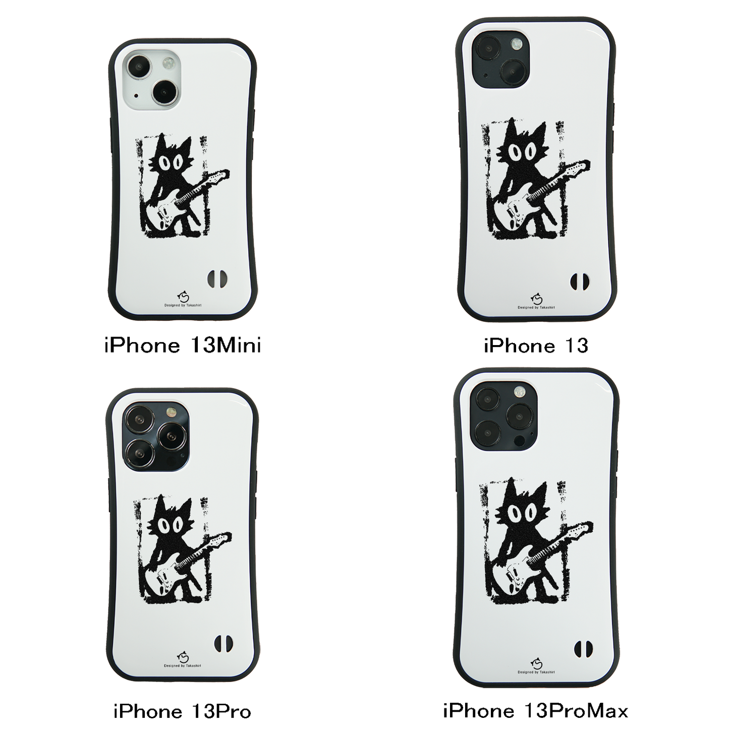 ケース ねこ 猫ギターロック スマホ ケース iPhone8, SE2, SE3 ~ ケースiPhone17シリーズ