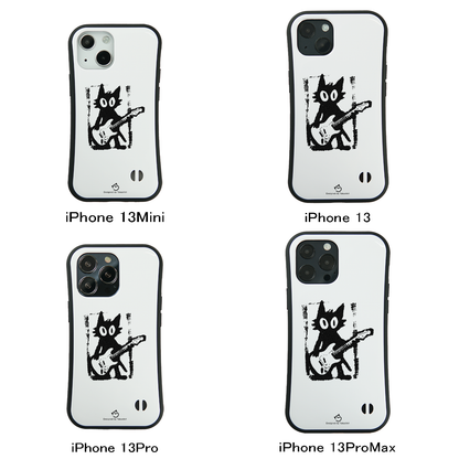 ケース ねこ 猫ギターロック スマホ ケース iPhone8, SE2, SE3 ~ ケースiPhone17シリーズ