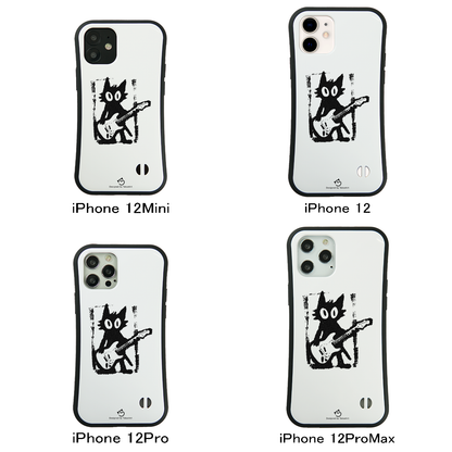ケース ねこ 猫ギターロック スマホ ケース iPhone8, SE2, SE3 ~ ケースiPhone17シリーズ