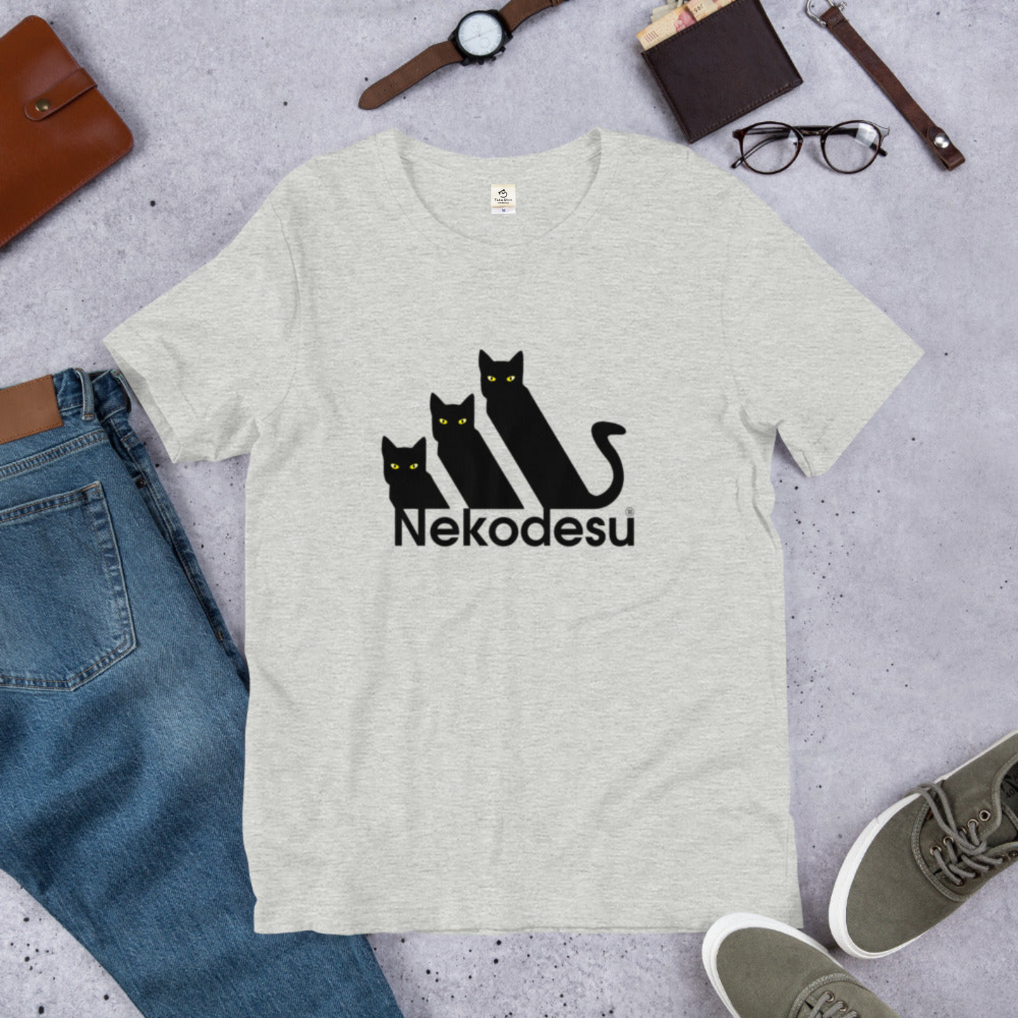 猫tシャツ ねこ 猫イラスト Nekodesu｜アダルト&キッズサイズ