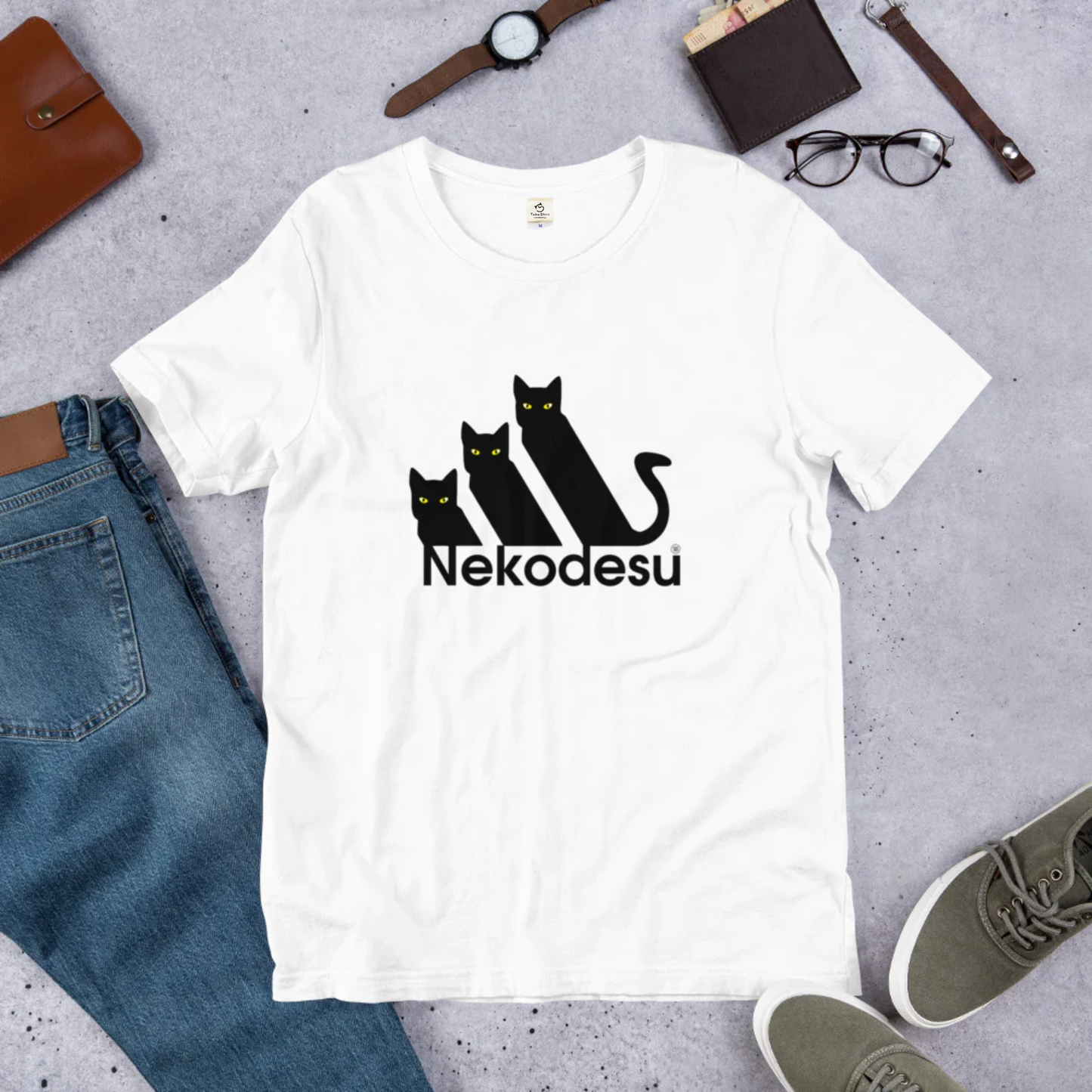 猫tシャツ ねこ 猫イラスト Nekodesu｜アダルト&キッズサイズ