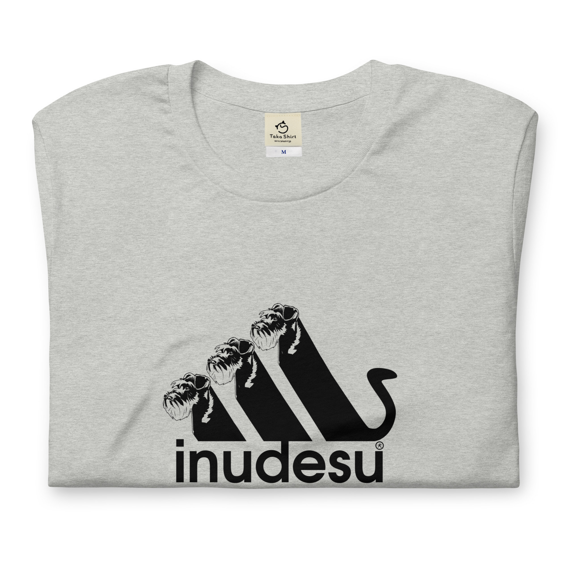 犬 tシャツ 犬イラスト ミニチュア・シュナウザー  INUDESU ｜アダルト&キッズサイズ.