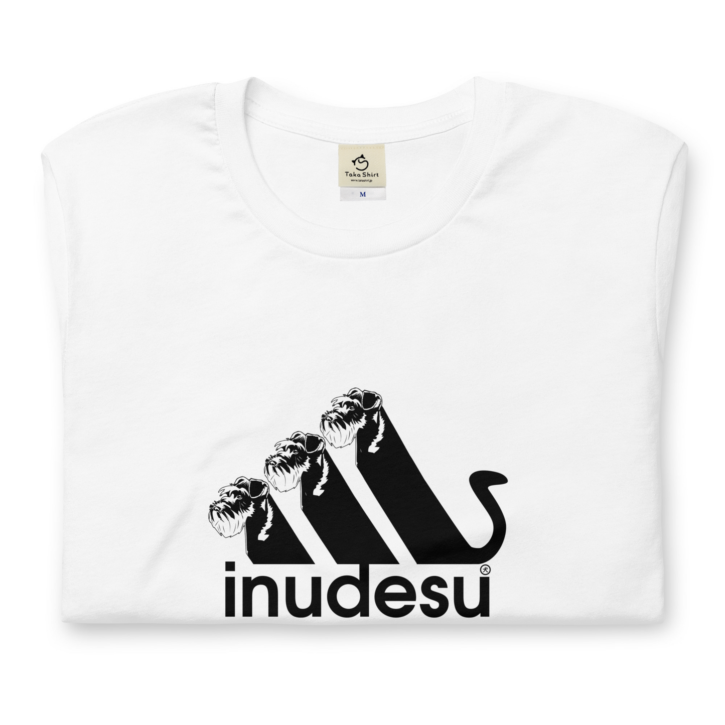 犬 tシャツ 犬イラスト ミニチュア・シュナウザー  INUDESU ｜アダルト&キッズサイズ.